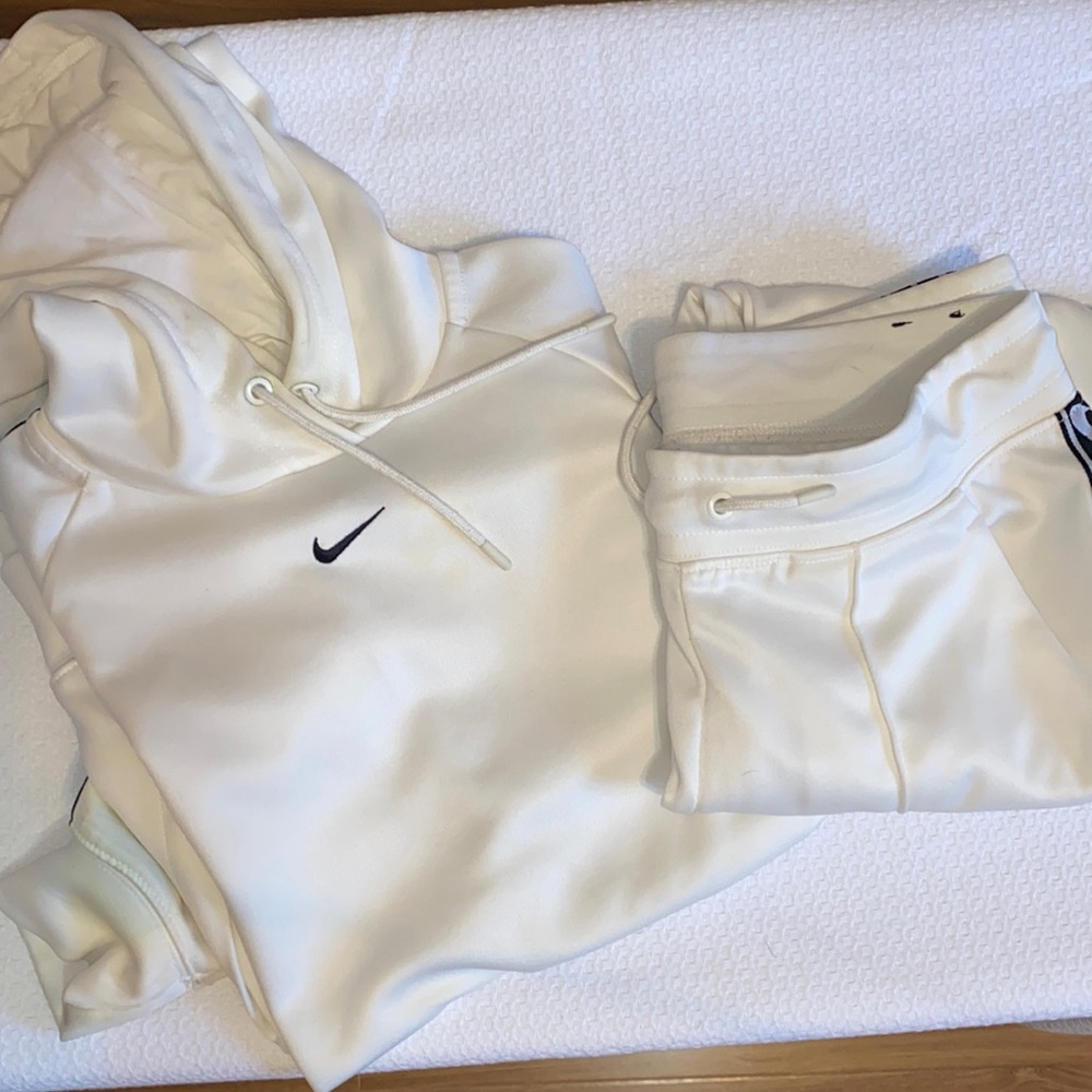 Nike Eggshell White w/Black Track Suit S